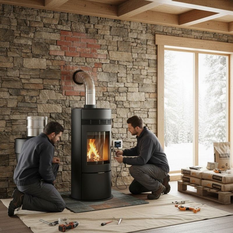Wood Pellet Stove Installation